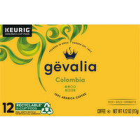 Gevalia Coffee, 100% Arabica, Medium, Colombia, K-Cup Pods, 12 Each