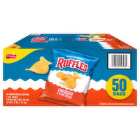 Ruffles Potato Chips, Cheddar & Sour Cream Flavored, 50 Each