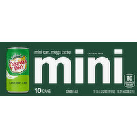 Canada Dry Soda, Ginger Ale, Mini, 75 Ounce