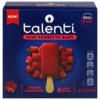 Talenti Sorbetto Bars, Roman Raspberry, Mini, 6 Each