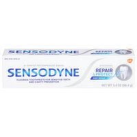 Sensodyne Toothpaste, Fluoride, Whitening, Repair & Protect, 3.4 Ounce