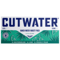 Cutwater Ranch Water, Watermelon/Lime/Prickly Pear, Variety Pack, 96 Ounce