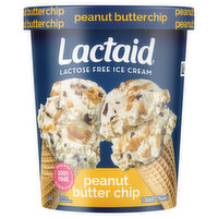Lactaid Ice Cream, Lactose Free, Peanut Butter Chip, 1 Quart