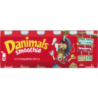 Danimals Smoothie Strawberry/Strawberry Kiwi 12/3.1 oz, 37.2 Ounce