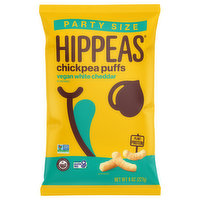 Hippeas Chickpea Puffs, Vegan White Cheddar Flavored, Party Size, 8 Ounce