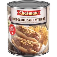 Chef Mate Hot Dog Chili sauce with Meat, 108 Ounce