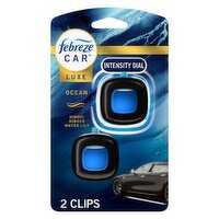 Febreze Car Ocean Scent Air Freshener Vent Clip, .07 oz, 2 Count, 0.14 Ounce