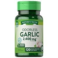 Nature's Truth Garlic, Odorless, 2400 mg, Quick Release Softgels, 120 Each
