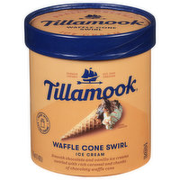 Tillamook Ice Cream, Waffle Cone Swirl, 1.5 Quart