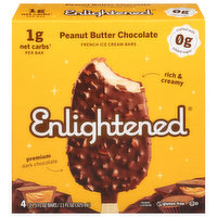 Enlightened Ice Cream Bars, Peanut Butter Chocolate, 4 Each