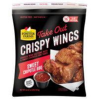 Foster Farms Crispy Wings, Sweet Chipotle BBQ, Take Out, 64 Ounce