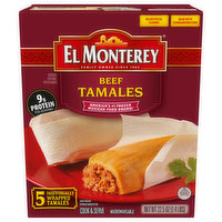 El Monterey Tamales, Beef, 5 Each