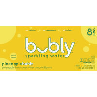 bubly Sparkling Water, Pineapple, 96 Ounce