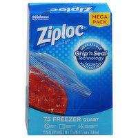 Ziploc Seal Top Bags, 75 Freezer Quart, Mega Pack, 75 Each