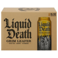 Liquid Death Iced Tea, Grim Leafer, King Size Cans, 8 Each