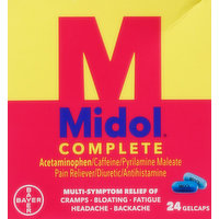 Midol Multi-Symptom Relief, Gelcaps, 24 Each