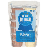 Blue Ribbon Classics Frozen Dairy Dessert, Chocolate & Vanilla, 12 Each