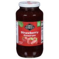 First Street Preserves, Strawberry, 32 Ounce