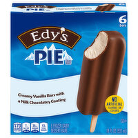 Edy's Pie Creamy Vanilla Frozen Dairy Dessert Bars, 6 Each