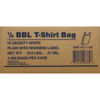 Smart & Final T-Shirt Bag, BBL, 1/6, 1000 Each