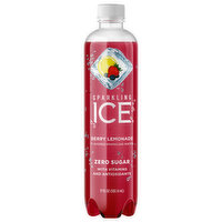Ice Sparkling Water, Zero Sugar, Berry Lemonade, 17 Fluid ounce