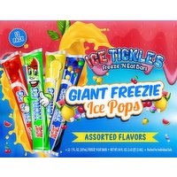 Ice Tickles Giant Freezie Ice Pops Assorted, 12 Each