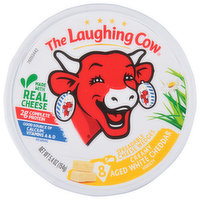 The Laughing Cow Spreadable Cheese Wedges, Aged White Cheddar Variety, Creamy, 8 Each