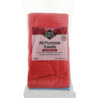 First Street All Purpose Towels, Microfiber, 12 Each