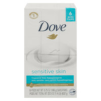 Dove Beauty Bar, Sensitive Skin, 6 Each