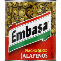 Embasa Jalapenos, Nacho Sliced, 98 Ounce