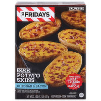 TGI Fridays Potato Skins, Cheddar & Bacon, Loaded, Value Size, 22.3 Ounce