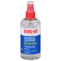 Band-Aid Antiseptic Cleansing Spray, Max Pain Relief, 8 Fluid ounce