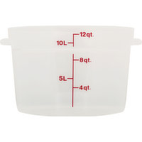 Cambro Food Container, Translucent, Round, 12 Quart, 1 Each