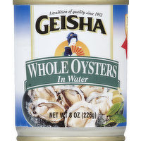 Geisha Oysters, in Water, Whole, 8 Ounce
