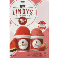 Lindys Italian Ice, Homemade, Watermelon/Strawberry, Classic Combo, 6 Each