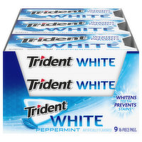 Trident Gum, Sugar Free, Peppermint, 9 Each