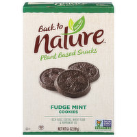 Back to Nature Cookies, Fudge Mint, Plant Based, 6.4 Ounce