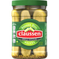 Claussen Kosher Deli-Style Pickle Halves, 64 Fluid ounce