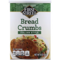 First Street Bread Crumbs, Italian Style, 15 Ounce