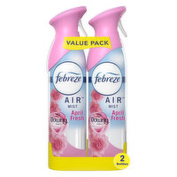 Febreze Odor-Fighting Air Freshener, April Fresh, Pack of 2, 8.8 oz each, 17.6 Ounce
