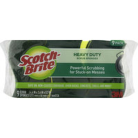 Scotch Brite Scrub Sponges, Heavy Duty, 9 Pack, 9 Each