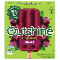 Outshine Fruit Ice Bars, Grape, 6 Each