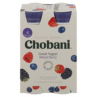 Chobani Yogurt, Greek, Mixed Berry, 4 Each