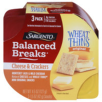 Sargento Cheese & Crackers, Monterey Jack & Mild Cheddar, Wheat Thins, Original, 3 Pack, 3 Each