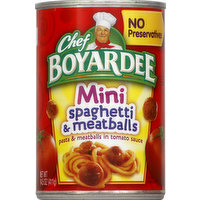 Chef Boyardee Spaghetti & Meatballs, Mini, 14.5 Ounce