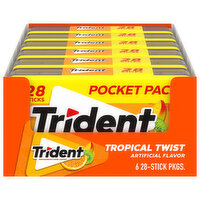Trident Gum, Sugar Free, Tropical Twist, 6 Each