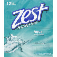 Zest Refreshing Bars, Aqua, 12 Each