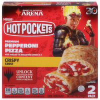 Hot Pockets Pizza, Pepperoni Pizza, Crispy Crust, Premium, 2 Pack, 2 Each