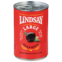 Lindsay Olives, Black Ripe Pitted, Large, 6 Ounce
