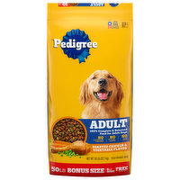 Pedigree Dog Food, Adult, Roasted Chicken & Vegetable Flavor, Bonus Size, 50 Pound